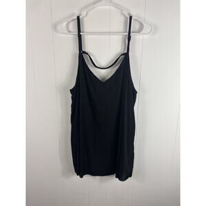 Torrid Sophie Swing Tank Top Black Plus Size 3X Stretchy Goth